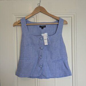NWT JCrew Scoopneck Linen Blend Vest size 6